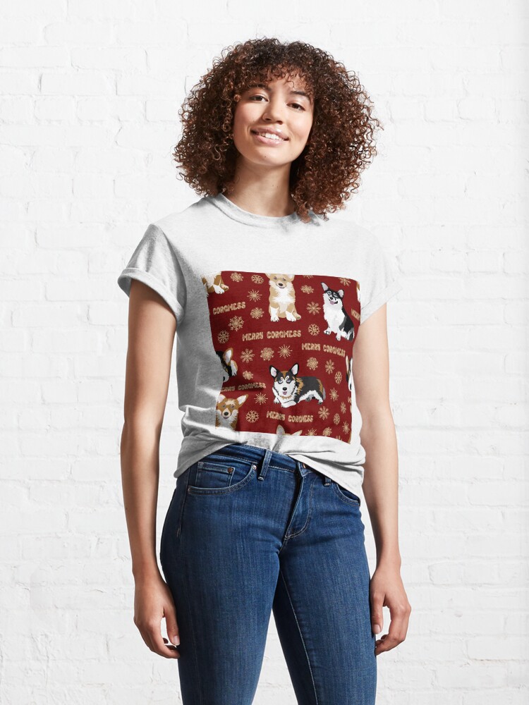 Alternate view of Merry Corgmess - red Classic T-Shirt