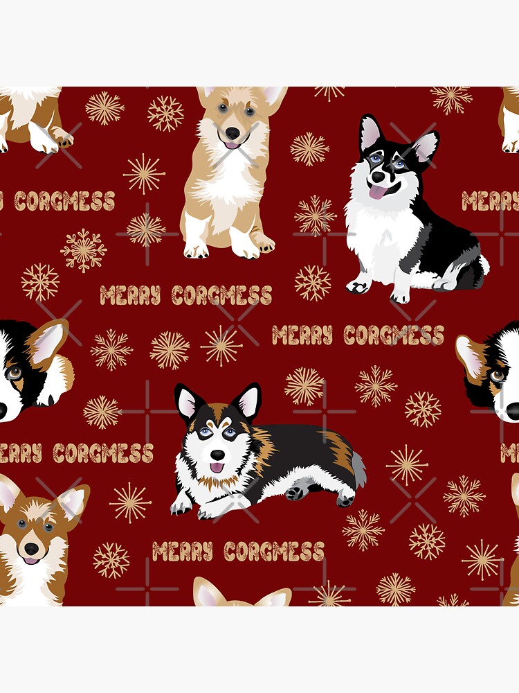 Merry Corgmess - red by Corgiworld