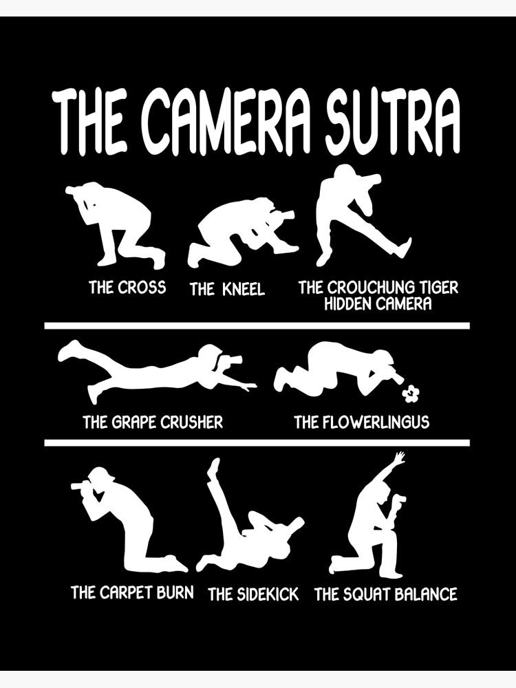 The camera sutra different positions | Art Board Print