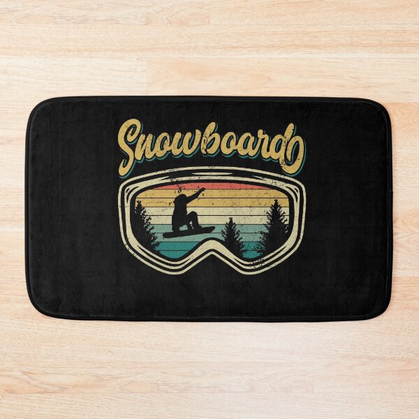 Item preview, Snowboard Distressed Googles Big Air Silhouette Retro Trees designed and sold by Zeelicious Designs.
