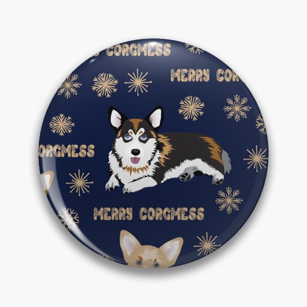 Merry Corgmess - blue Pin