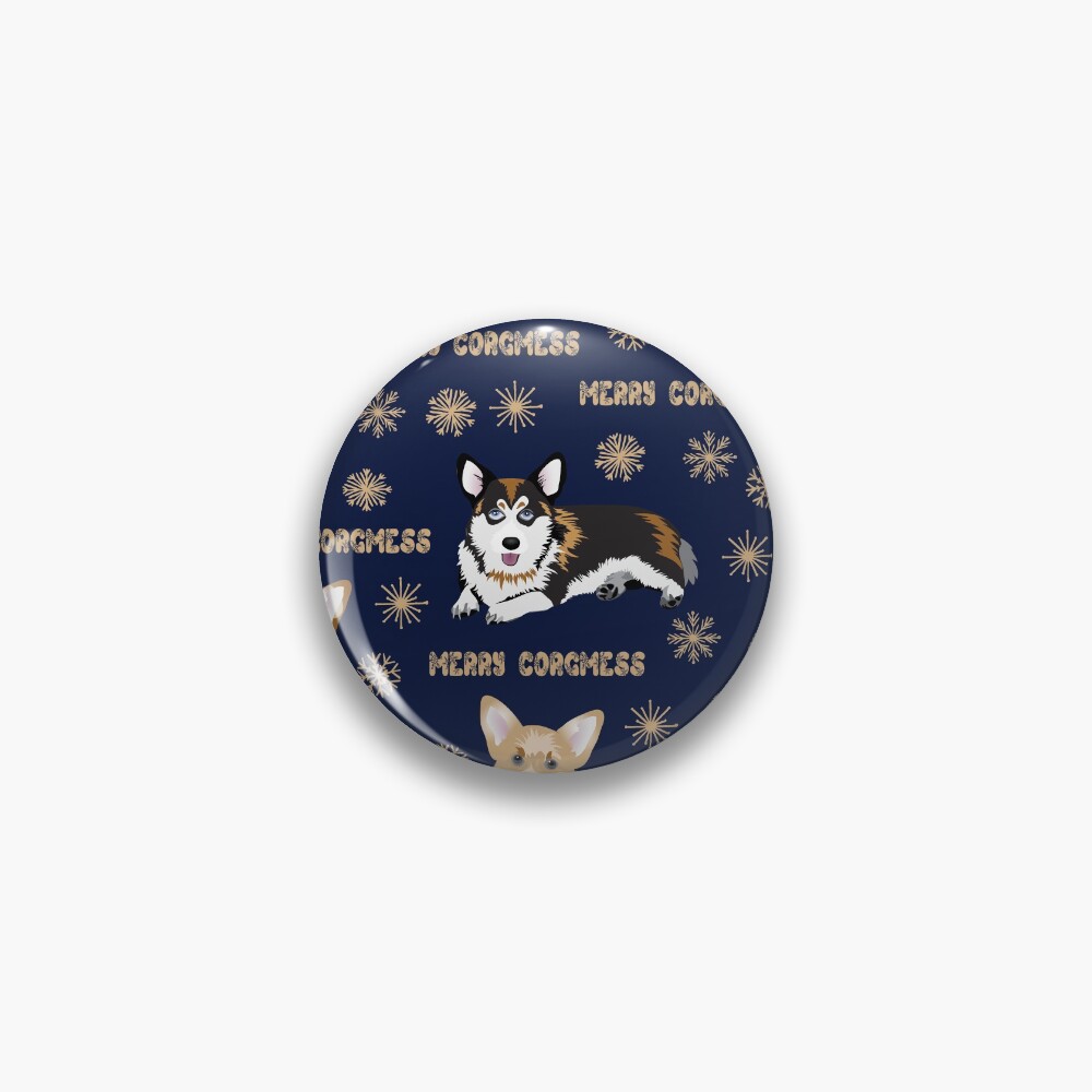 Merry Corgmess - blue Pin