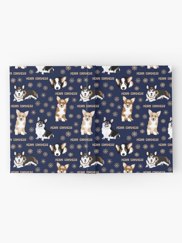 Alternate view of Merry Corgmess - blue Hardcover Journal