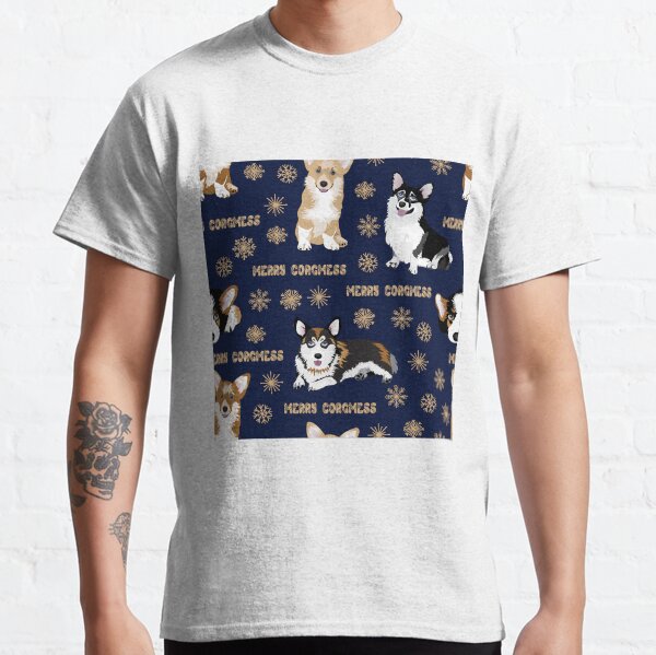Merry Corgmess - blue Classic T-Shirt