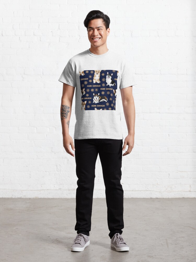 Alternate view of Merry Corgmess - blue Classic T-Shirt