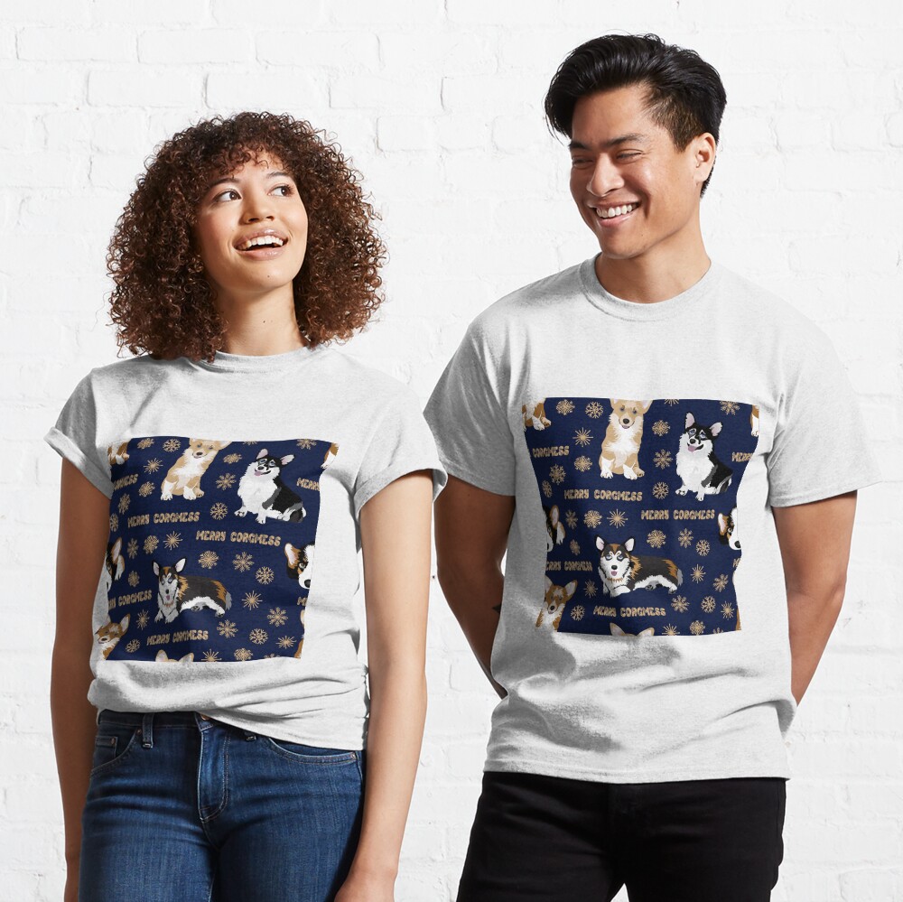 Merry Corgmess - blue Classic T-Shirt