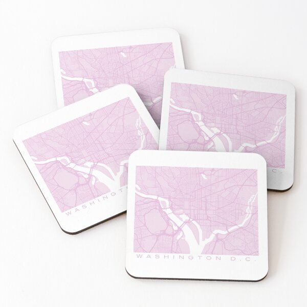 Item preview, Pink Washington DC Map designed and sold by MarzStudio.