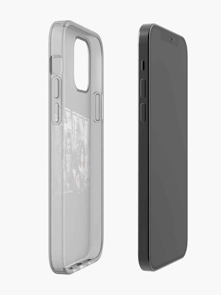 Alternate view of KISS rock music band - Black White Effect Logo and All Membersk music band iPhone Case & Cover