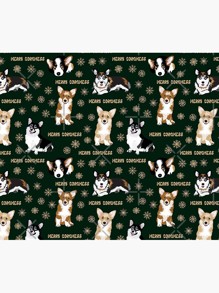 Merry Corgmess - green by Corgiworld