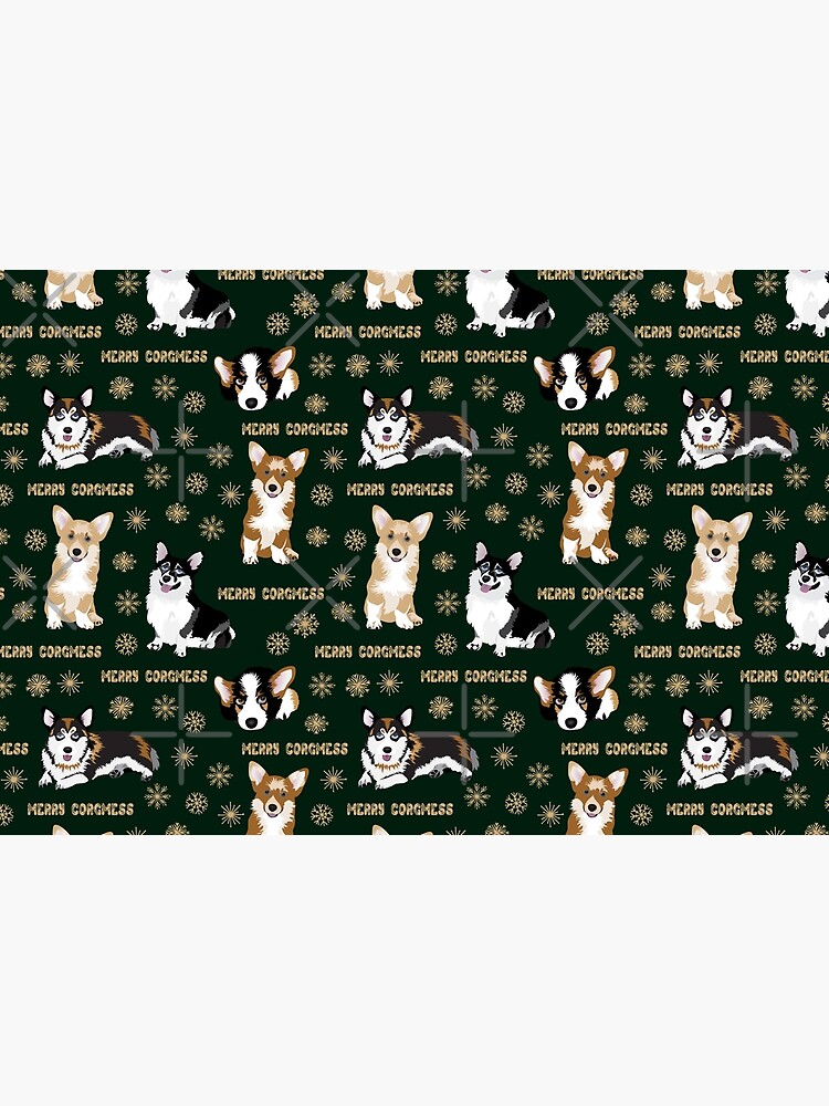 Merry Corgmess - green by Corgiworld