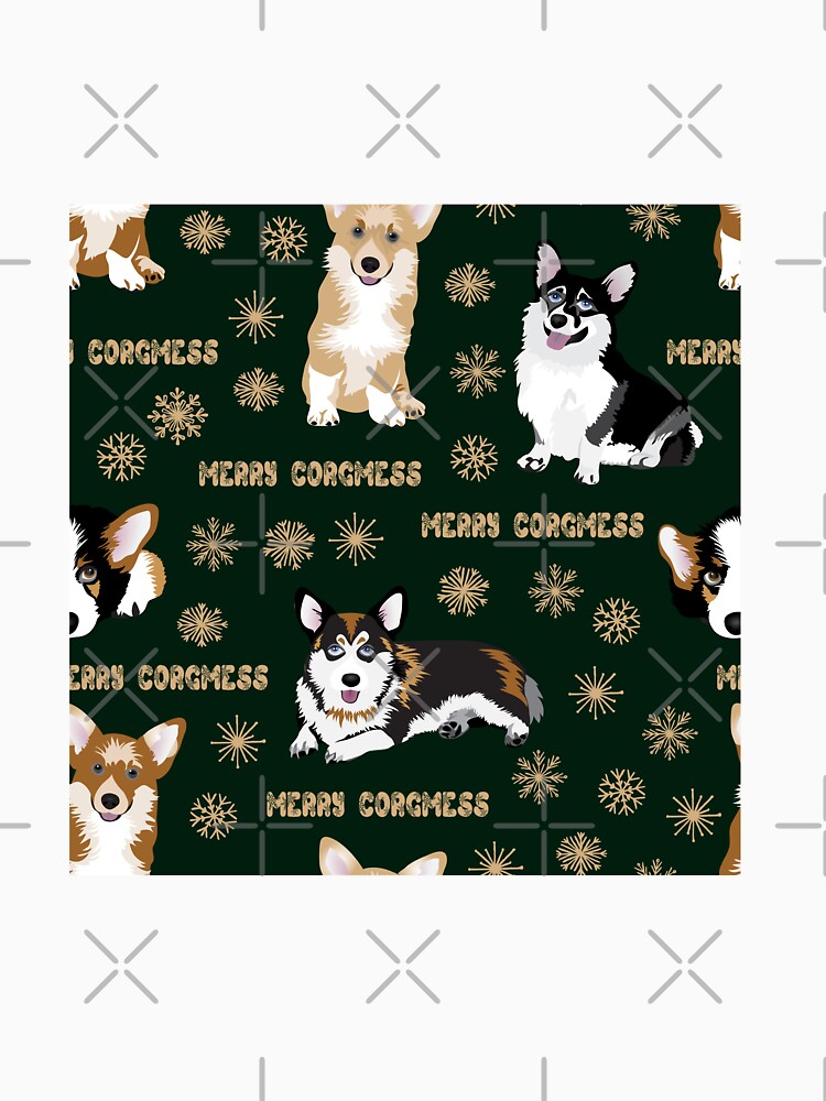 Merry Corgmess - green by Corgiworld