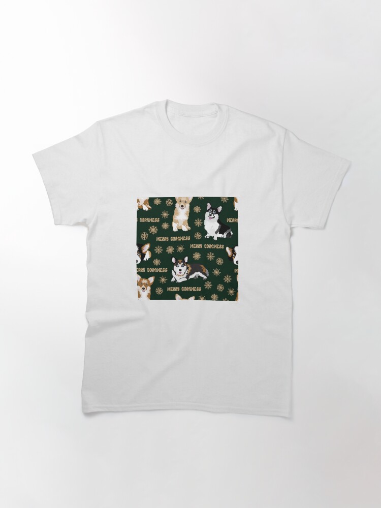 Alternate view of Merry Corgmess - green Classic T-Shirt