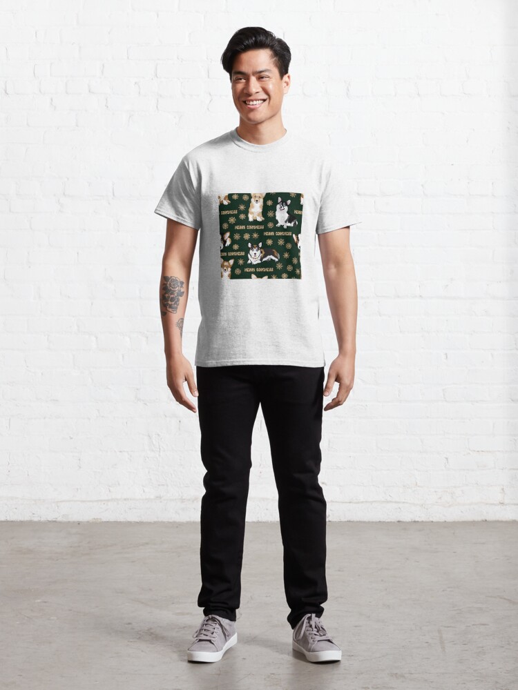 Alternate view of Merry Corgmess - green Classic T-Shirt