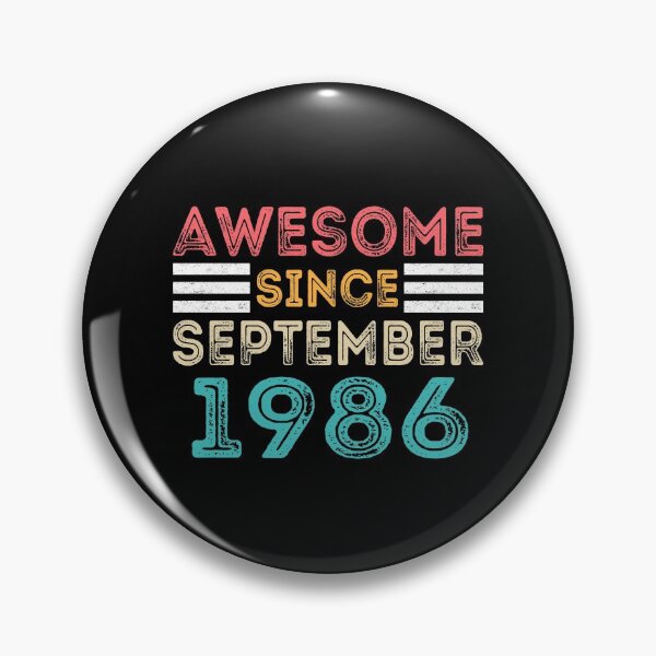 Item preview, Retro Vintage 34th Birthday - Awesome Since September 1986 designed and sold by meedTee.