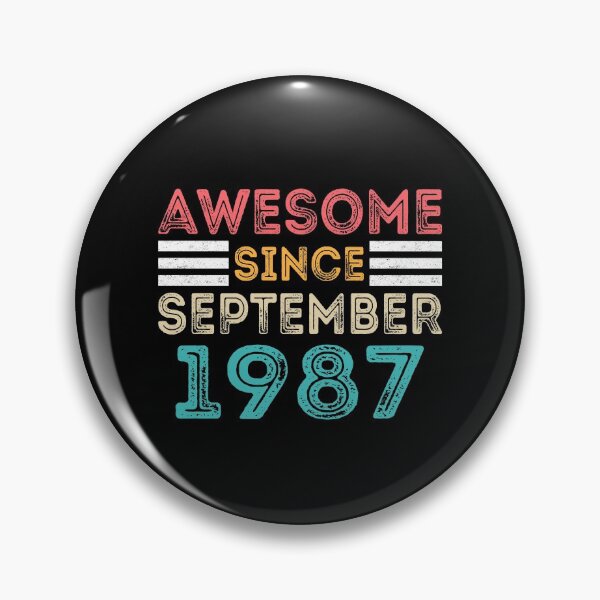 Item preview, Retro Vintage 33rd Birthday - Awesome Since September 1987 designed and sold by meedTee.