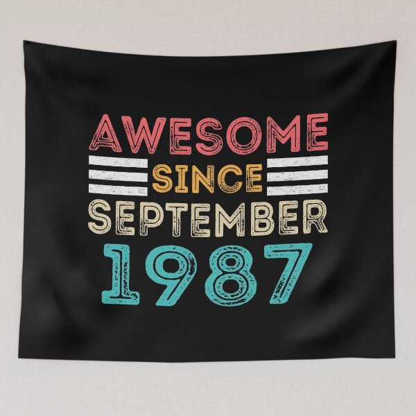 Item preview, Retro Vintage 33rd Birthday - Awesome Since September 1987 designed and sold by meedTee.