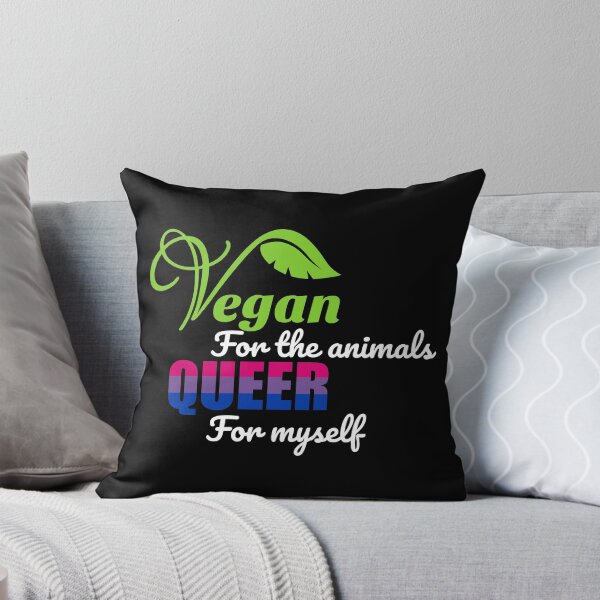 Item preview, Vegan for the Animals | Queer for Myself (Bi) designed and sold by Kiloueka.