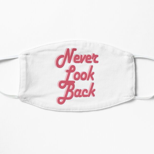 Never Look Back (Vintage Retro Motivational Quote - Groovy 70's Look) Mask