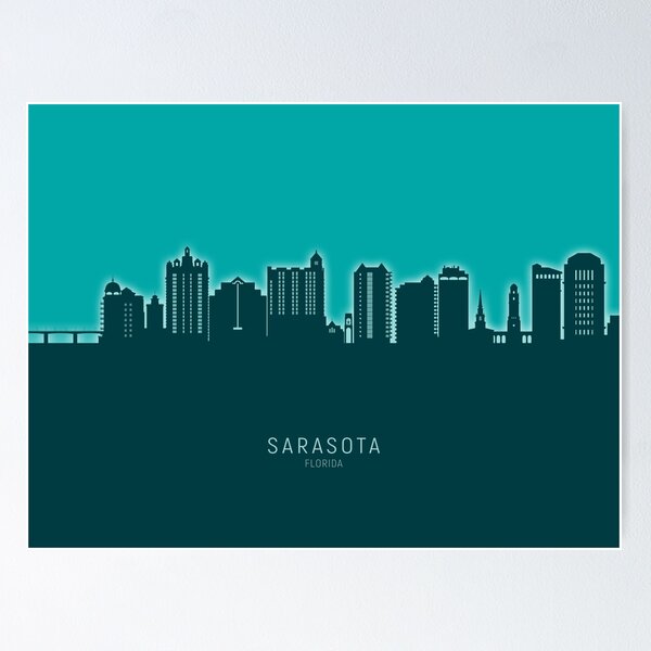 Item preview, Sarasota Florida Skyline designed and sold by ArtPrints.