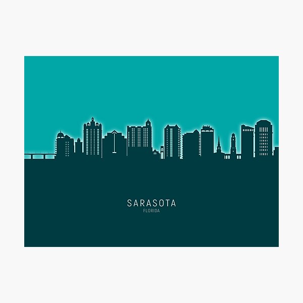 Item preview, Sarasota Florida Skyline designed and sold by ArtPrints.