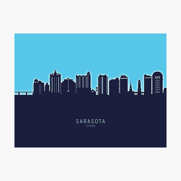 Item preview, Sarasota Florida Skyline designed and sold by ArtPrints.