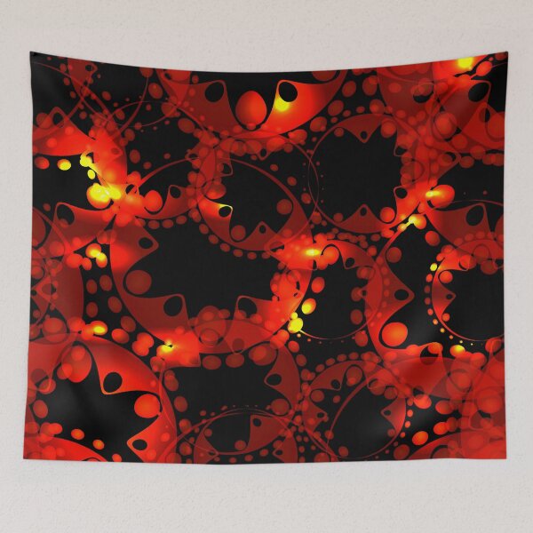 Item preview, Oro rojo del cordón en un fondo negro. designed and sold by Grachyhamr.