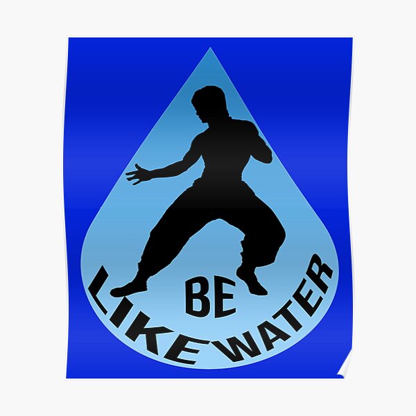 Be Like Water Bruce Lee Quote Shirt 21 Poster By Meroki Redbubble