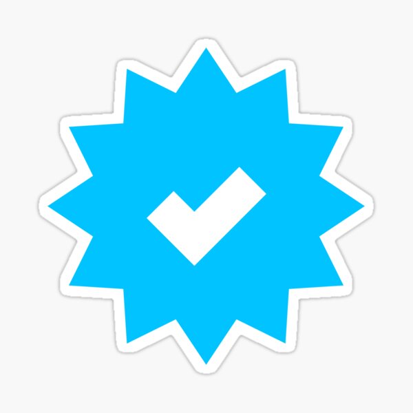 TikTok Verified Sticker for Sale by Christopher Rodriguez