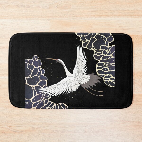 Item preview, Cool Flying Japanese Chinese Crane Bird Over the Sea designed and sold by Wangfu-tees.