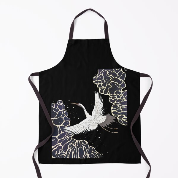 Item preview, Cool Flying Japanese Chinese Crane Bird Over the Sea designed and sold by Wangfu-tees.