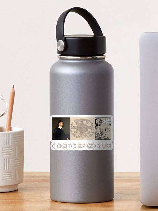 Thumbnail 1 of 3, Sticker, Descartes "Cogito Ergo Sum" designed and sold by MoriVond.