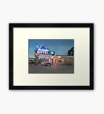 Historic Rt. 66 Blue Swallow Motel Framed Print