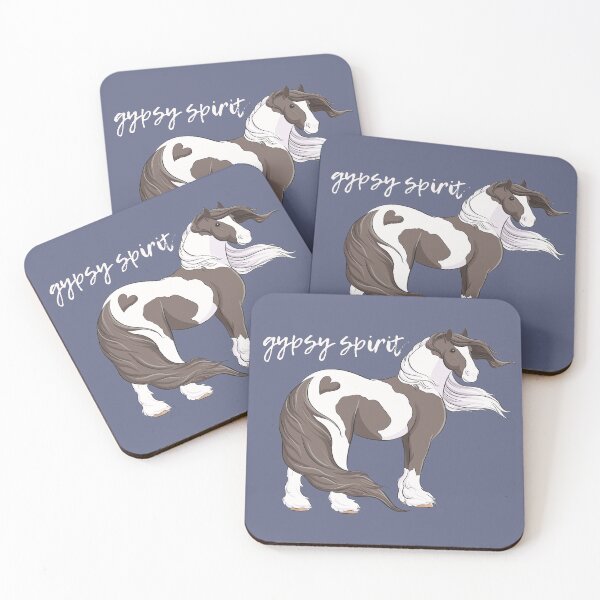 Item preview, Gypsy spirit - black and white gypsy horse vanner cob  designed and sold by Whimsicolourart.