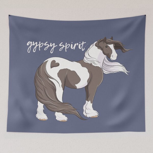 Item preview, Gypsy spirit - black and white gypsy horse vanner cob  designed and sold by Whimsicolourart.
