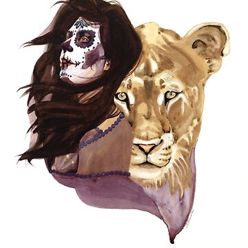Artwork thumbnail, Strength - Fuerza  by tarotmuertos