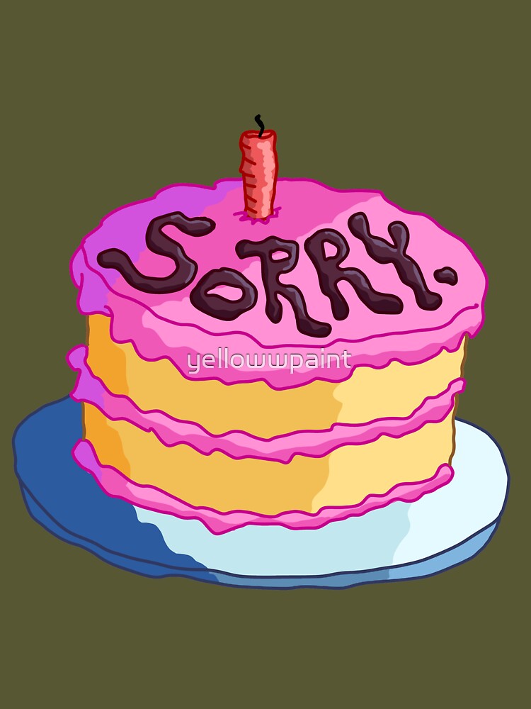 Spongebob Sorry Cake Essential T-Shirt for Sale by yellowwpaint