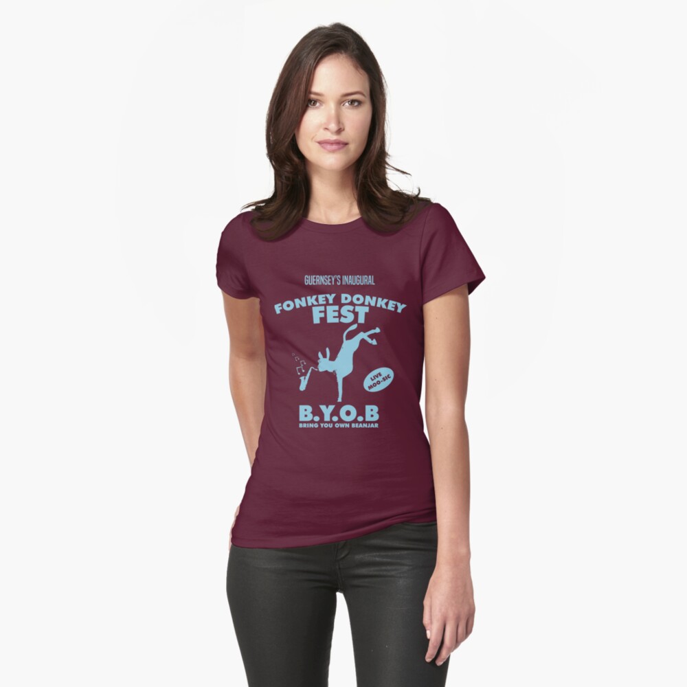 Fonkey Donkey - Light Blue Fitted T-Shirt