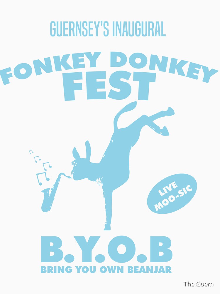 Thumbnail 3 of 3, Tank Top, Fonkey Donkey - Light Blue designed and sold by The Guern.
