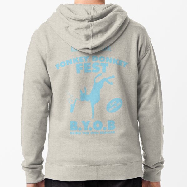 Fonkey Donkey - Light Blue Zipped Hoodie