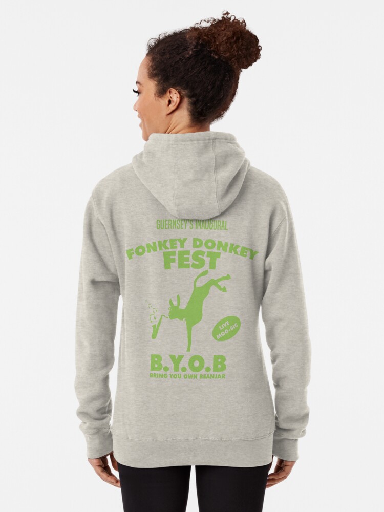 Alternate view of Fonkey Donkey - Green Pullover Hoodie