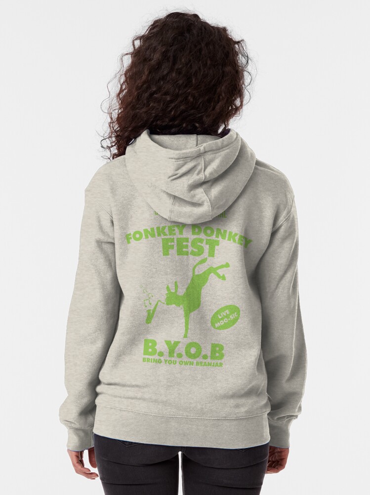 Alternate view of Fonkey Donkey - Green Zipped Hoodie