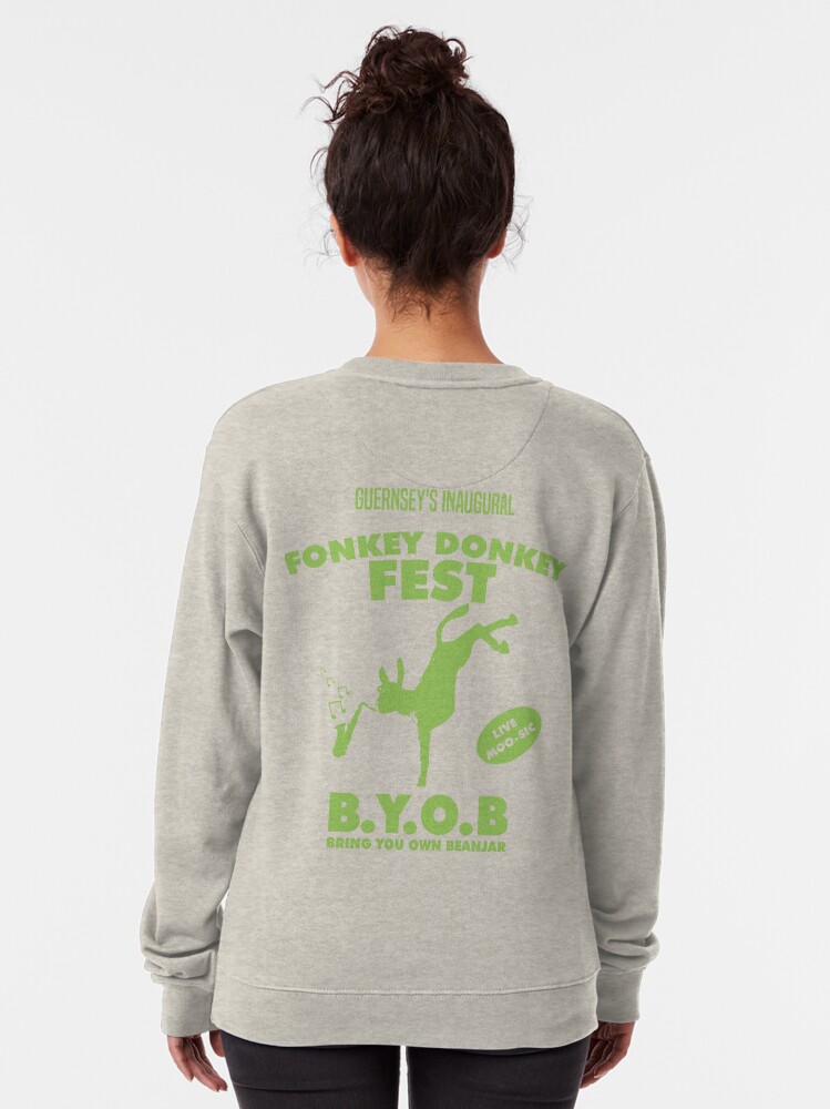 Alternate view of Fonkey Donkey - Green Pullover Sweatshirt