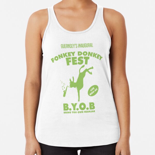 Fonkey Donkey - Green Racerback Tank Top