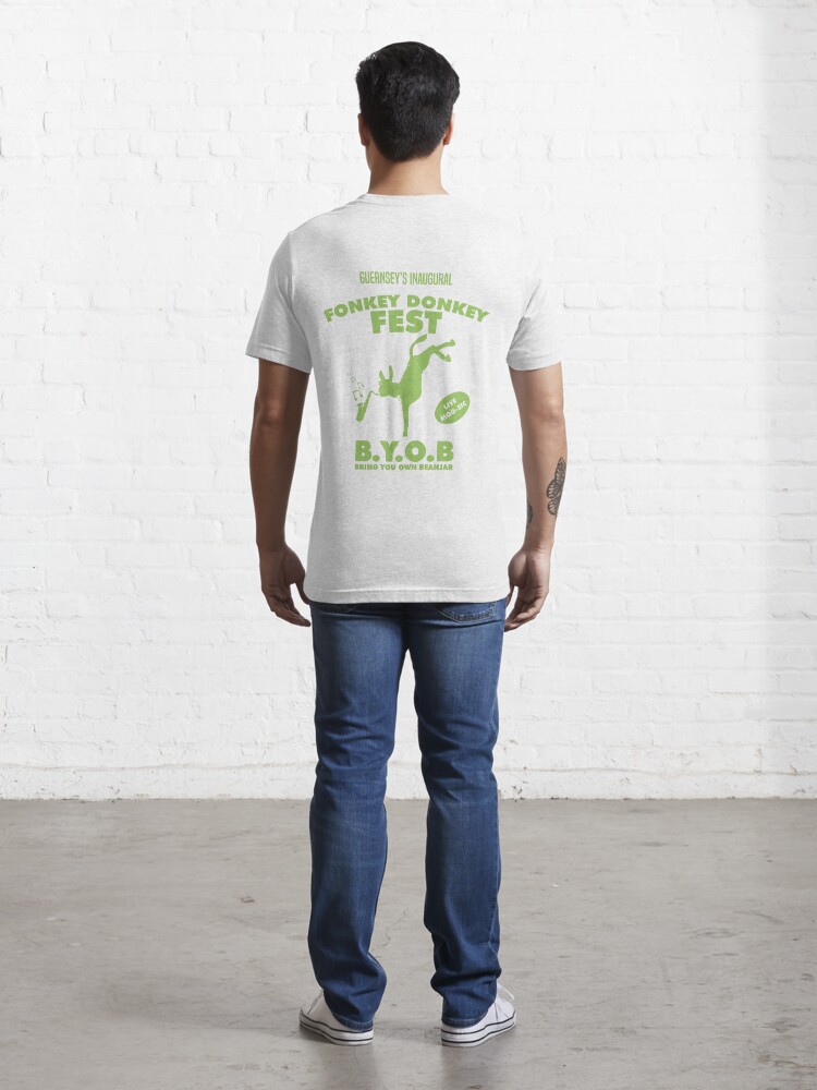 Alternate view of Fonkey Donkey - Green Essential T-Shirt
