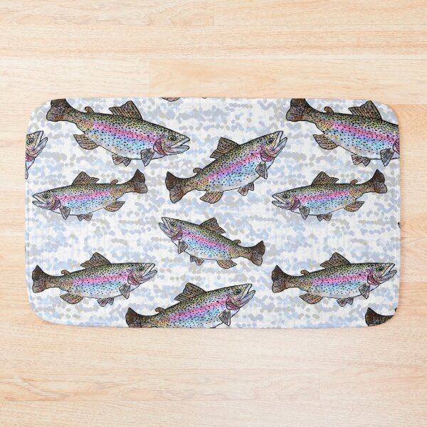 Item preview, Rainbow Trout Fish Pattern designed and sold by Michelebuttons.