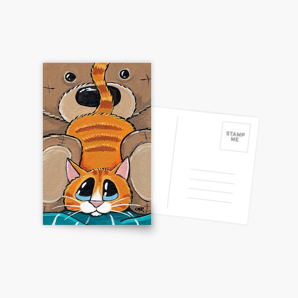Backed in to a Bear Postcard