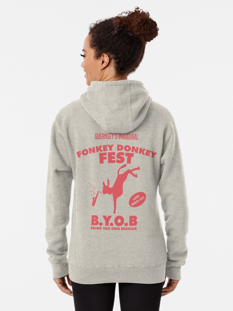 Alternate view of Fonkey Donkey - Coral Pullover Hoodie