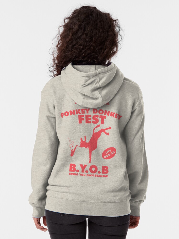 Alternate view of Fonkey Donkey - Coral Zipped Hoodie