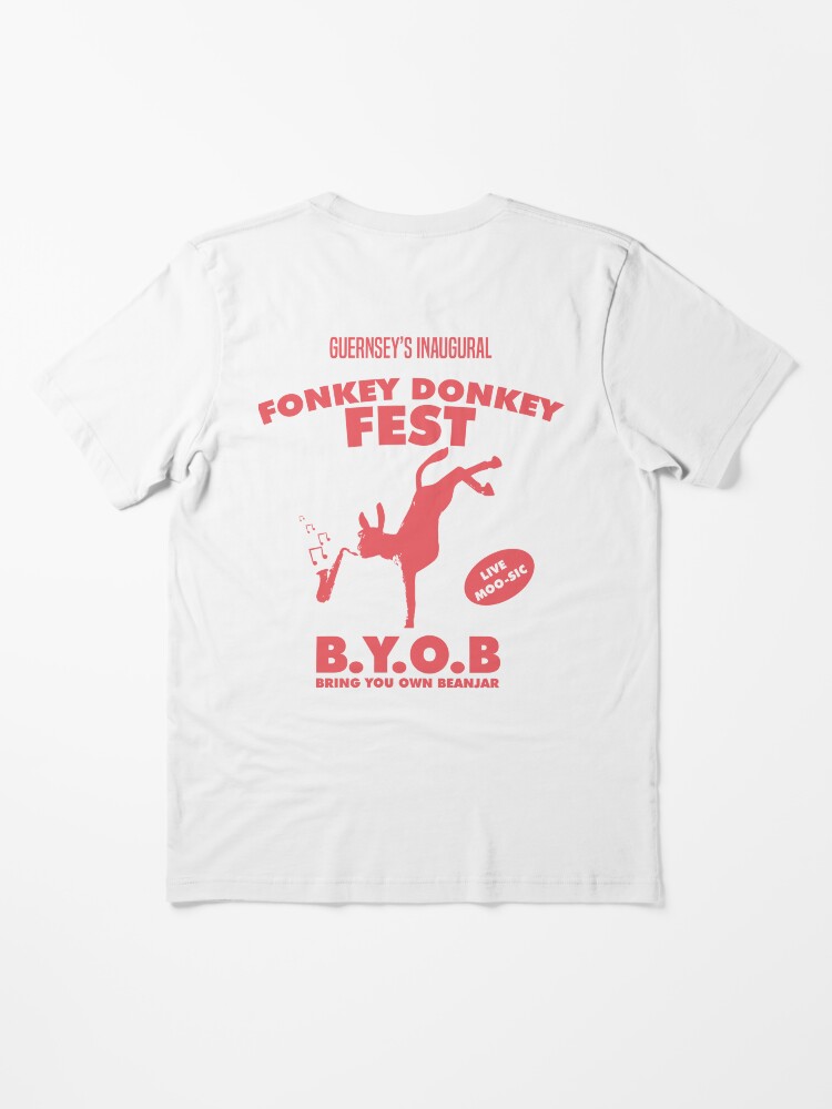 Alternate view of Fonkey Donkey - Coral Essential T-Shirt