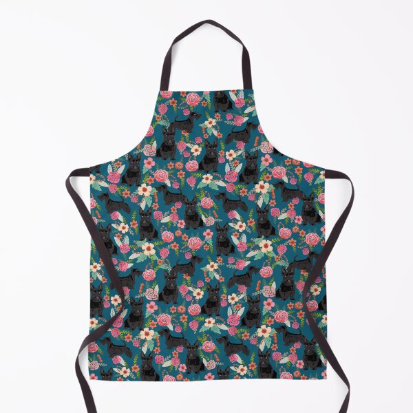 Artikelvorschau, scottie dog floral - vintage florals, floral pet, cute dog, scottish terrier entworfen und verkauft von PetFriendly.